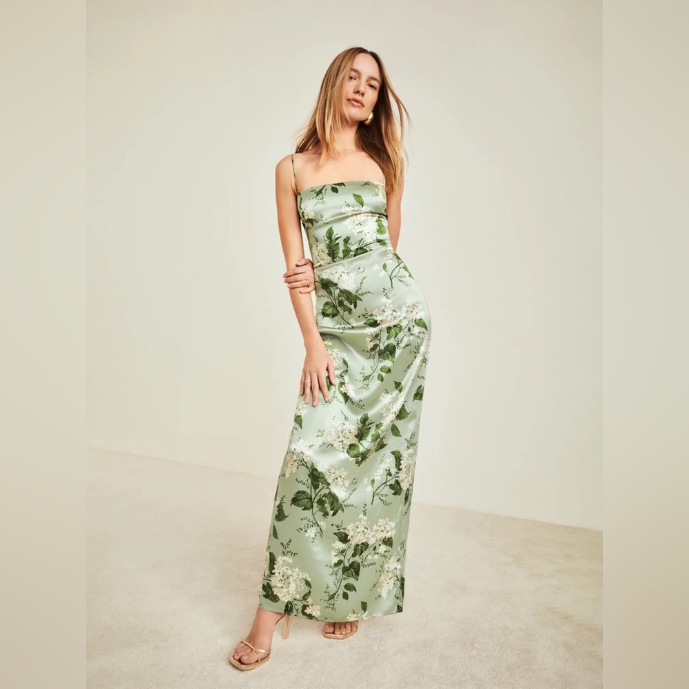 Reformation Petites Frankie Silk Dress